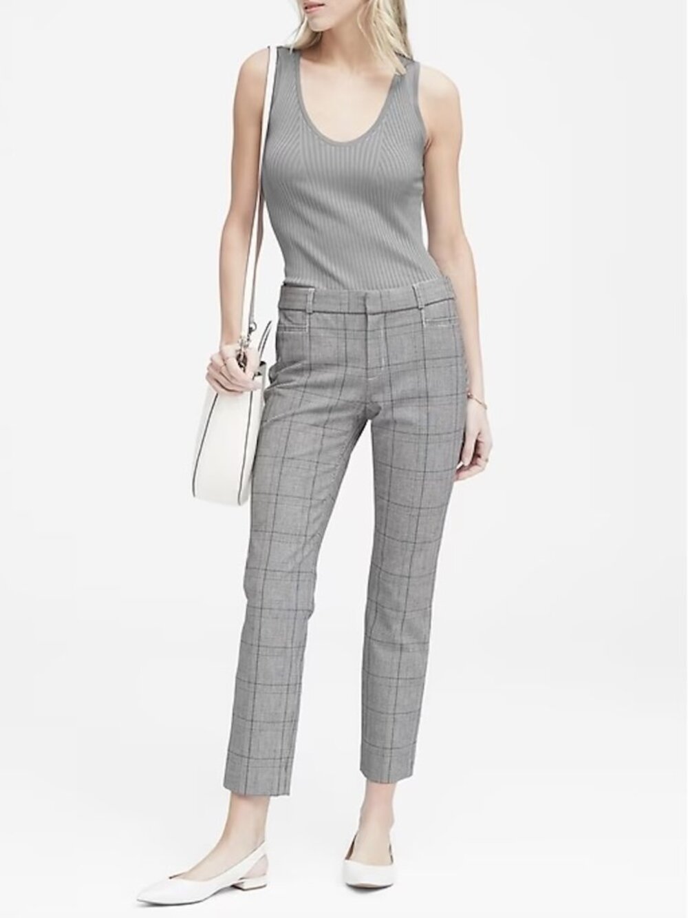 Banana Republic Sloan Plaid Ankle Pants size 4
